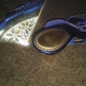 Blue dress shoes size 9 or 10